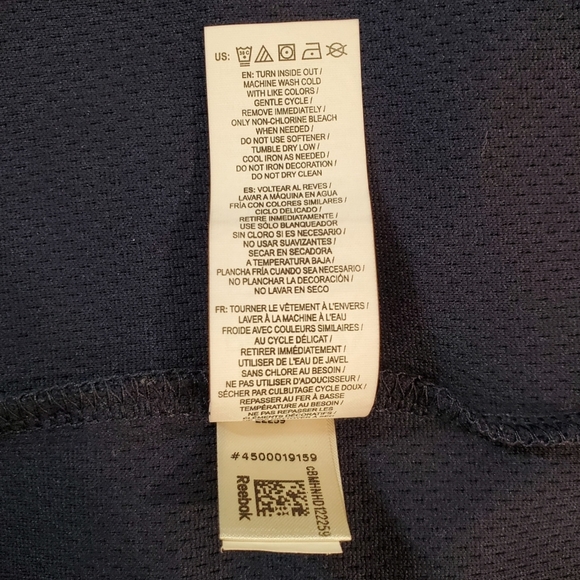 Reebok Mens Blue Short Sleeve Polo Shirt Size Medium - Picture 9 of 9